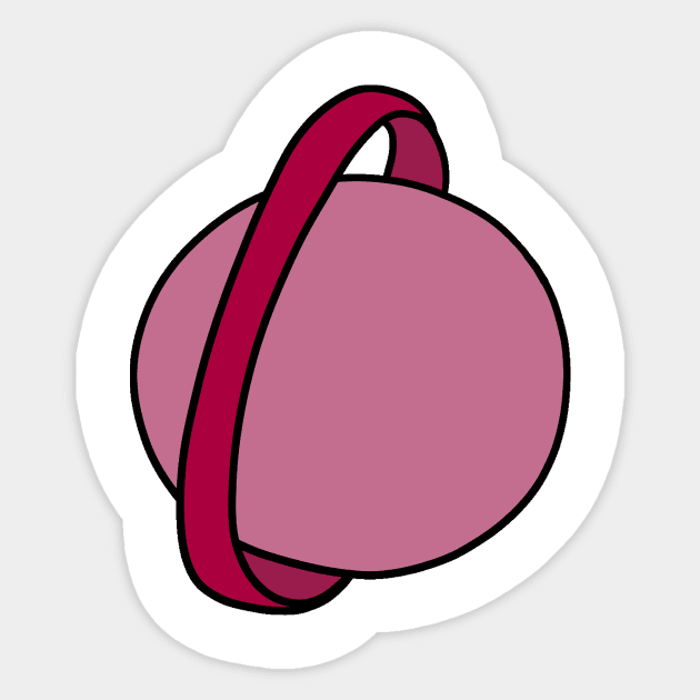 Pink Ringed Planet Sticker by saradaboru